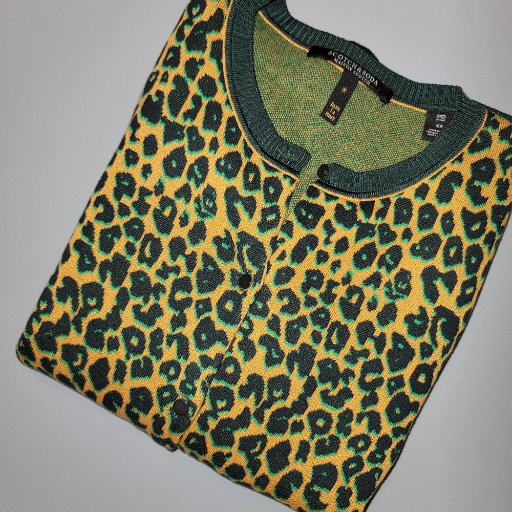 Scotch And Soda Leopard Print Cardigan - image 1
